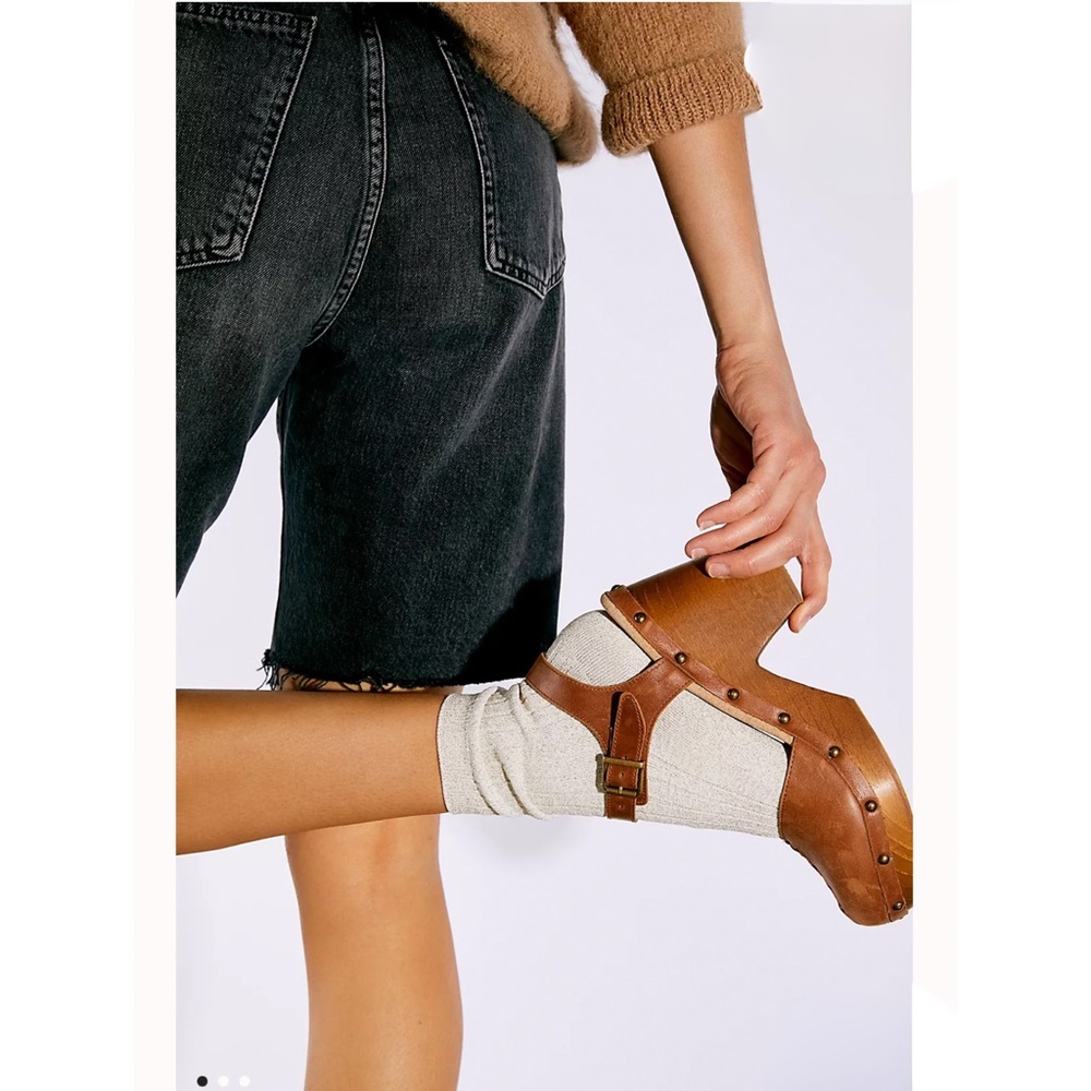 Free People | Women’s Chase Brown Block Heel Mule Clogs - 8 $198